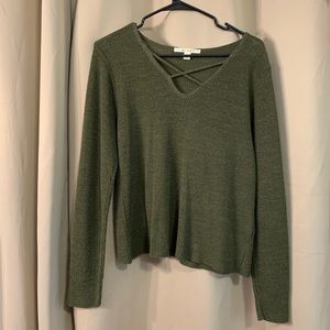 Army green sweater
